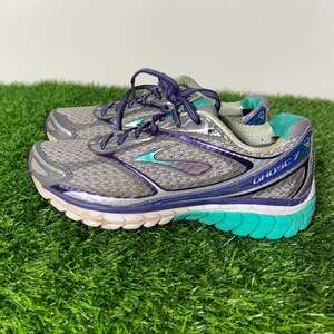 Brooks Ghost 7 Women's Running Shoes Gray Purple Teal G7 Sneakers